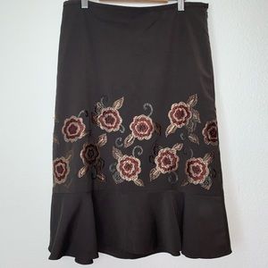 Ann Taylor Loft embroidered skirt